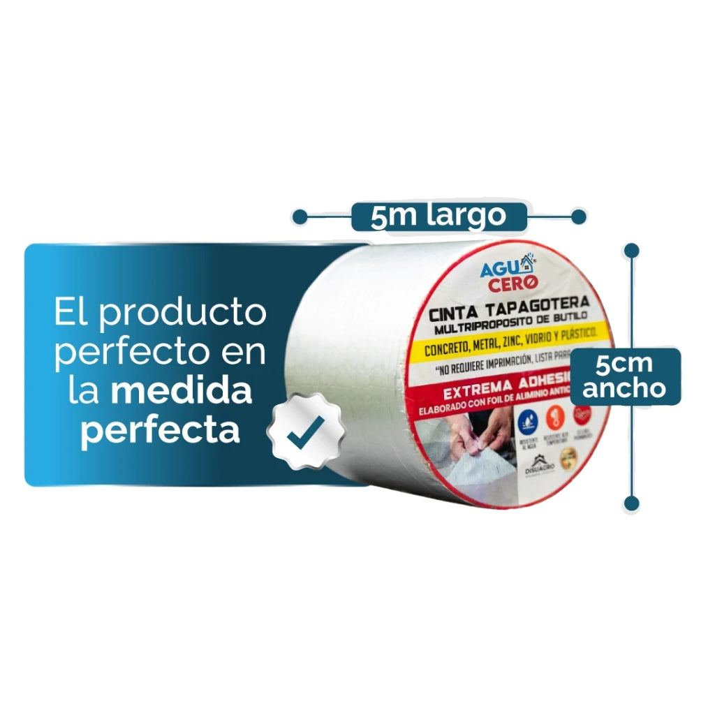 2X1 AGUA CERO - CINTA IMPERMEABILIZANTE TAPAGOTERAS