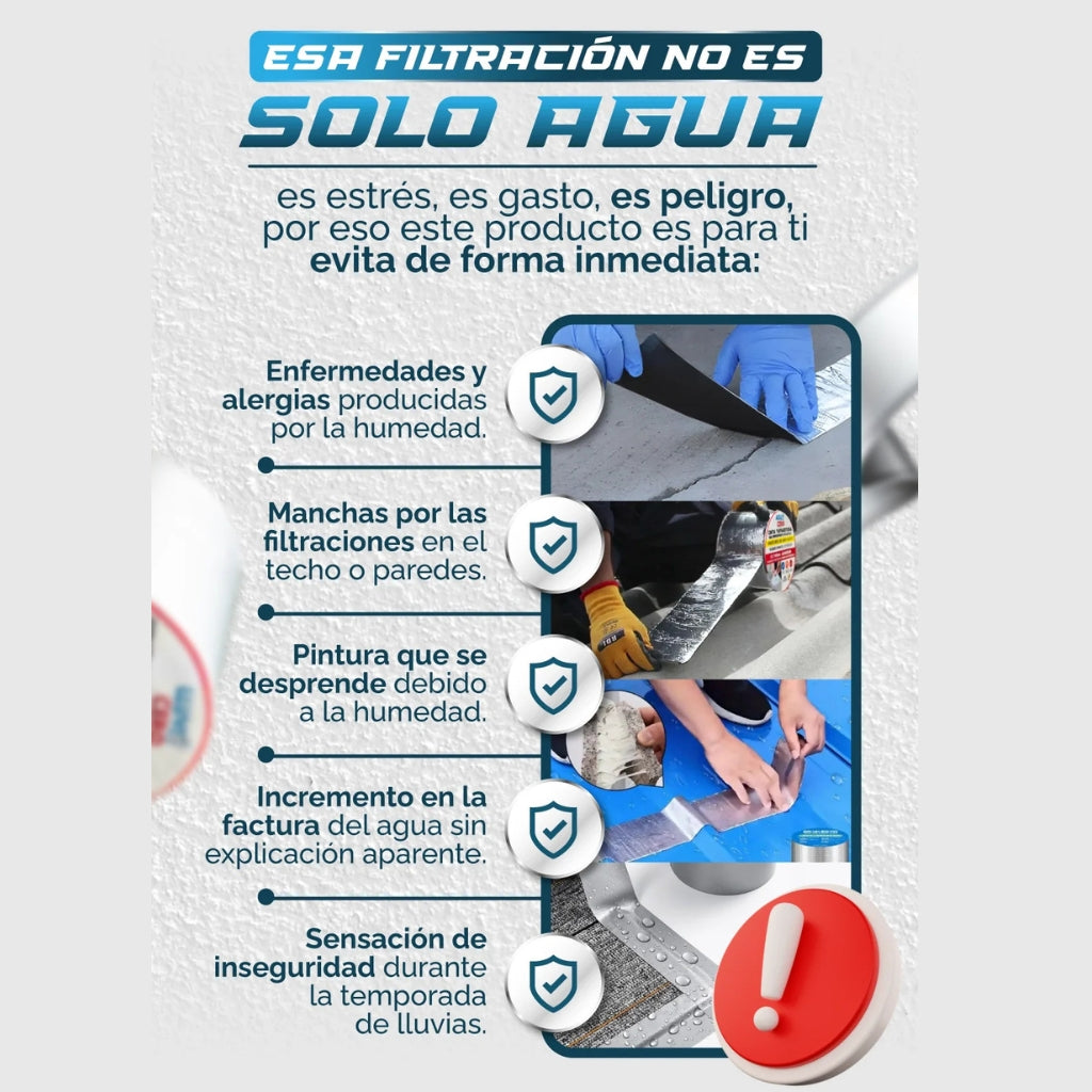 2X1 AGUA CERO - CINTA IMPERMEABILIZANTE TAPAGOTERAS