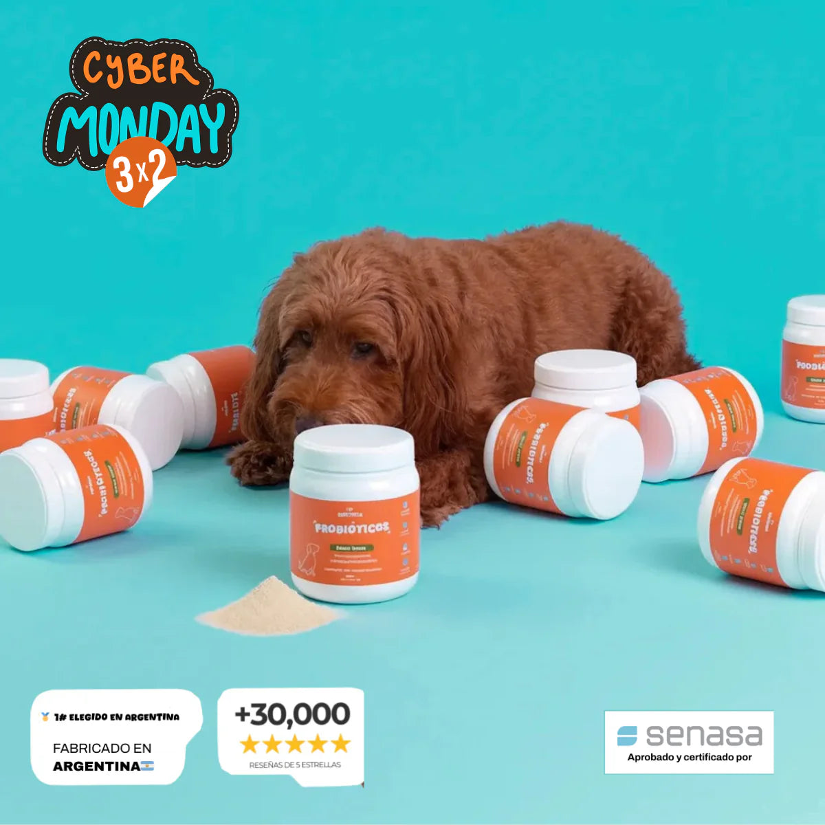 Probiotico para perros - 3x2 🔥 | Fortalecé la salud de tu perrhijo en menos de 30 días